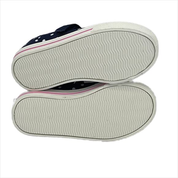 Simple Joys by Carter Canvas Mary Jane Navy/White Polk-a-Dot Size 8 - Picture 10 of 12